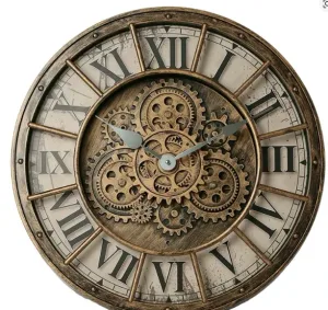 Horloge murale bois & métal Tianji - 46 cm