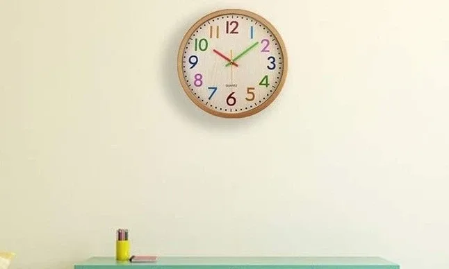 Pendule murale décorative pour enfants 30 cm