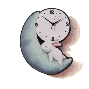 Horloge murale créative pour chambre d'enfant 33x47 cm
