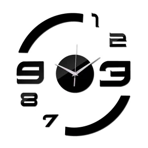 Horloge murale en acrylique, moderne miroir