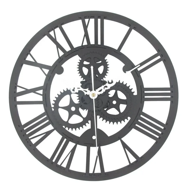 horloge style industriel, chiffres romains