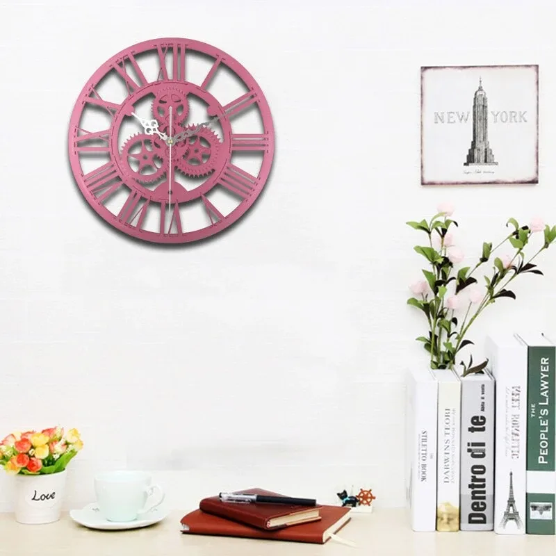 horloge style industriel, chiffres romains