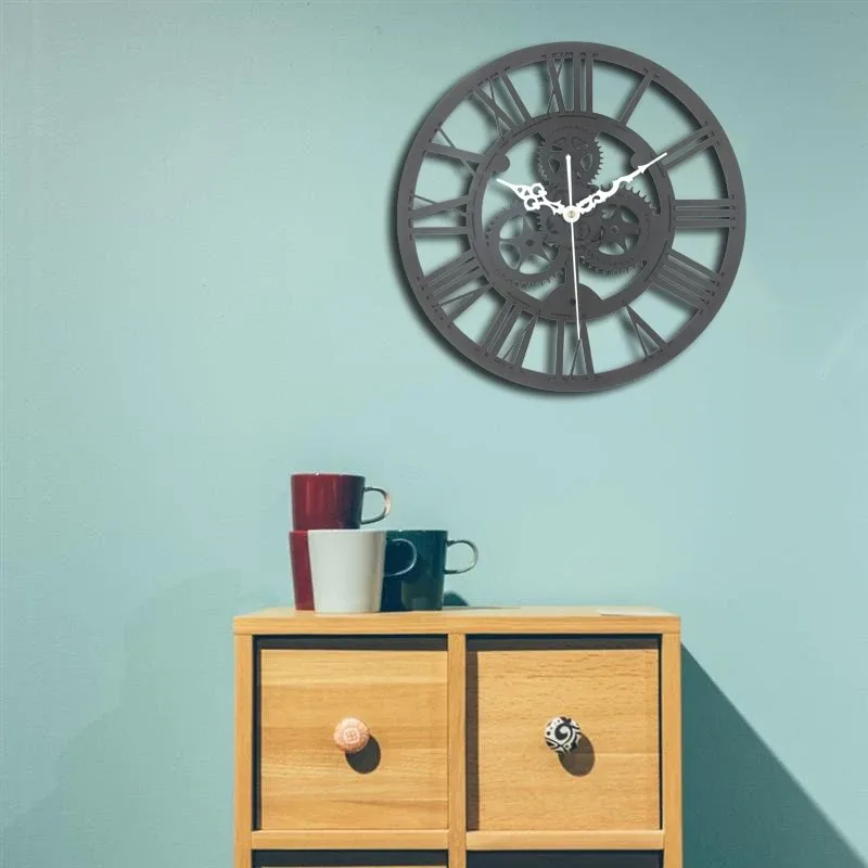 horloge style industriel, chiffres romains