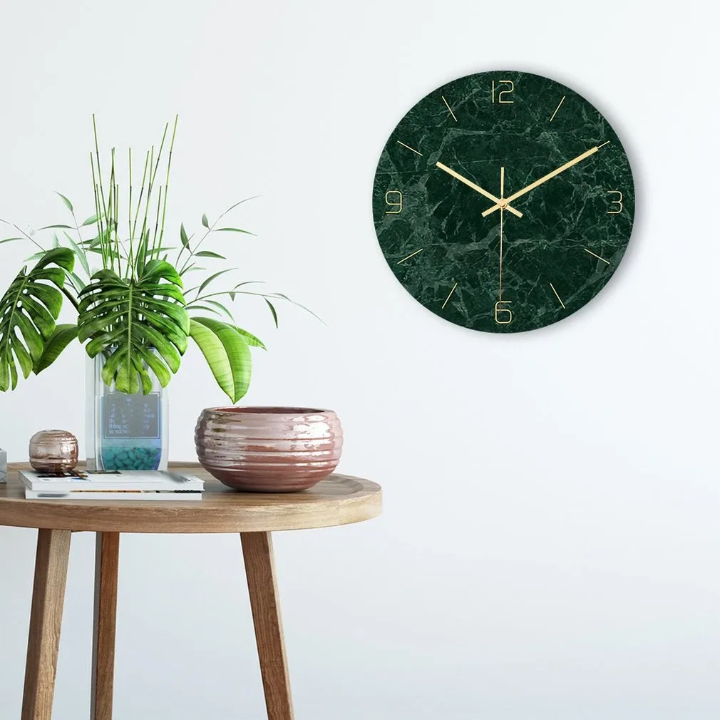 Horloge murale texture marbre 32 cm