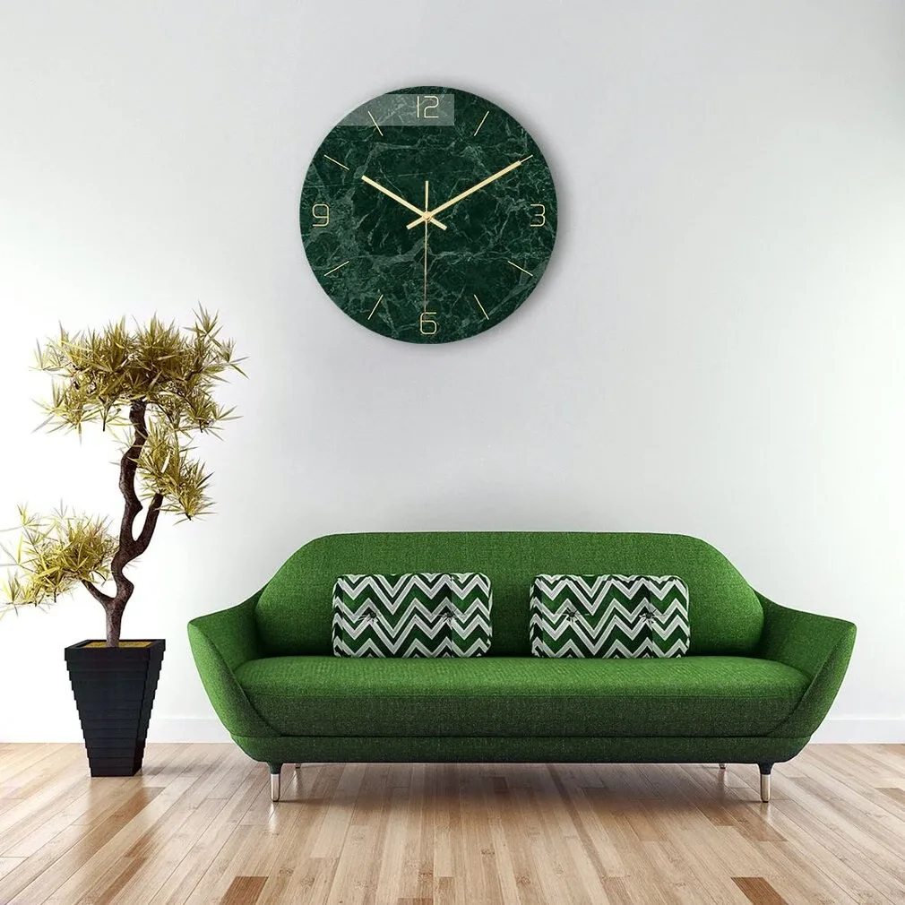 Horloge murale texture marbre 32 cm