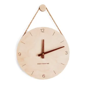 Horloge moderne et suspendue en bois 30 cm