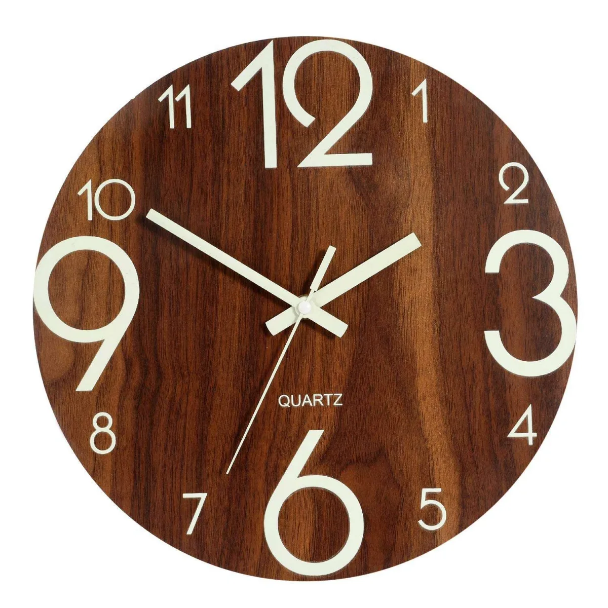 Horloge murale classique et lumineuse 30,5cm
