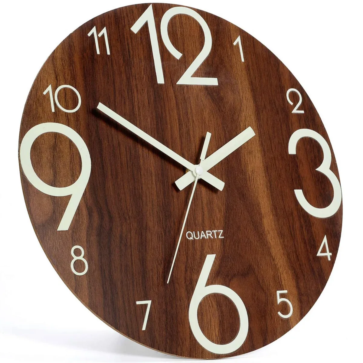 Horloge murale classique et lumineuse 30,5cm
