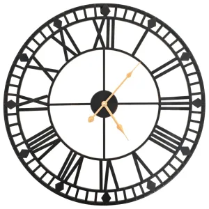 Horloge Vintage en métal XXL 60 cm