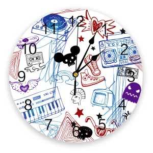 Horloge murale design graffiti 25 cm