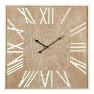 Horloge Murale Carré Marron 60 cm