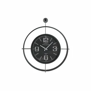 Horloge Murale Décor Verre Noir 64 cm