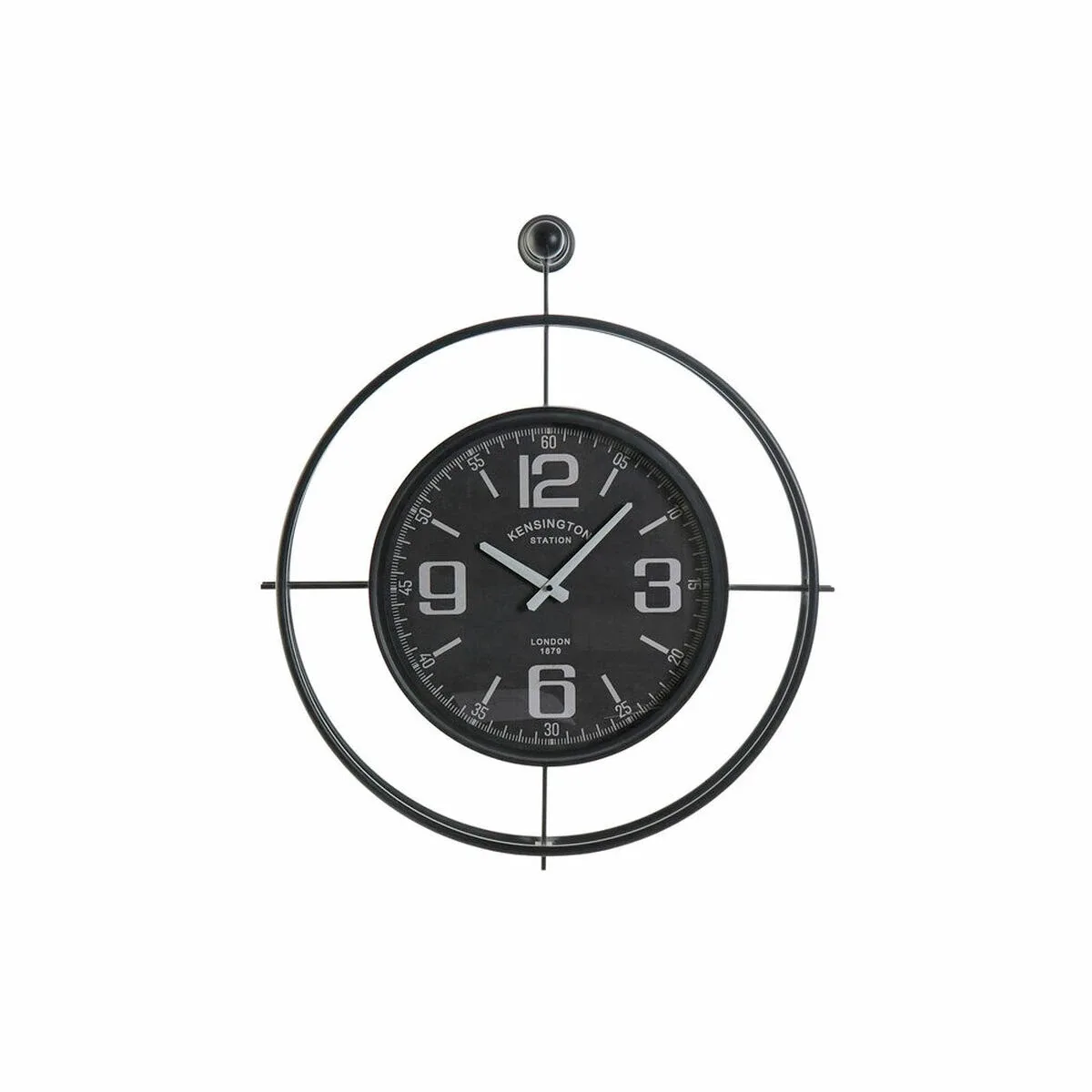 Horloge Murale Décor Verre Noir 64 cm
