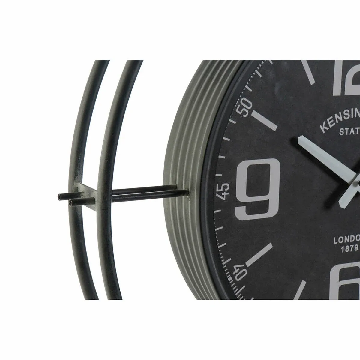 Horloge Murale Décor Verre Noir 64 cm