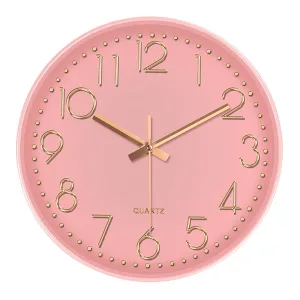 Horloge murale nordique rose 20cm