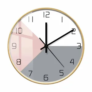 Horloge murale minimaliste cadre bois 30 cm
