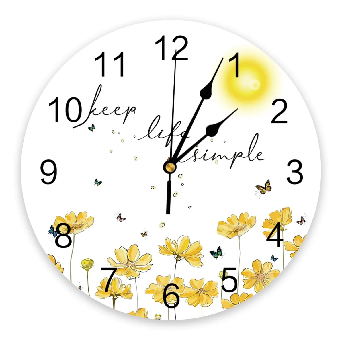 Horloge murale "Keep Life Simple" 25cm à 35cm