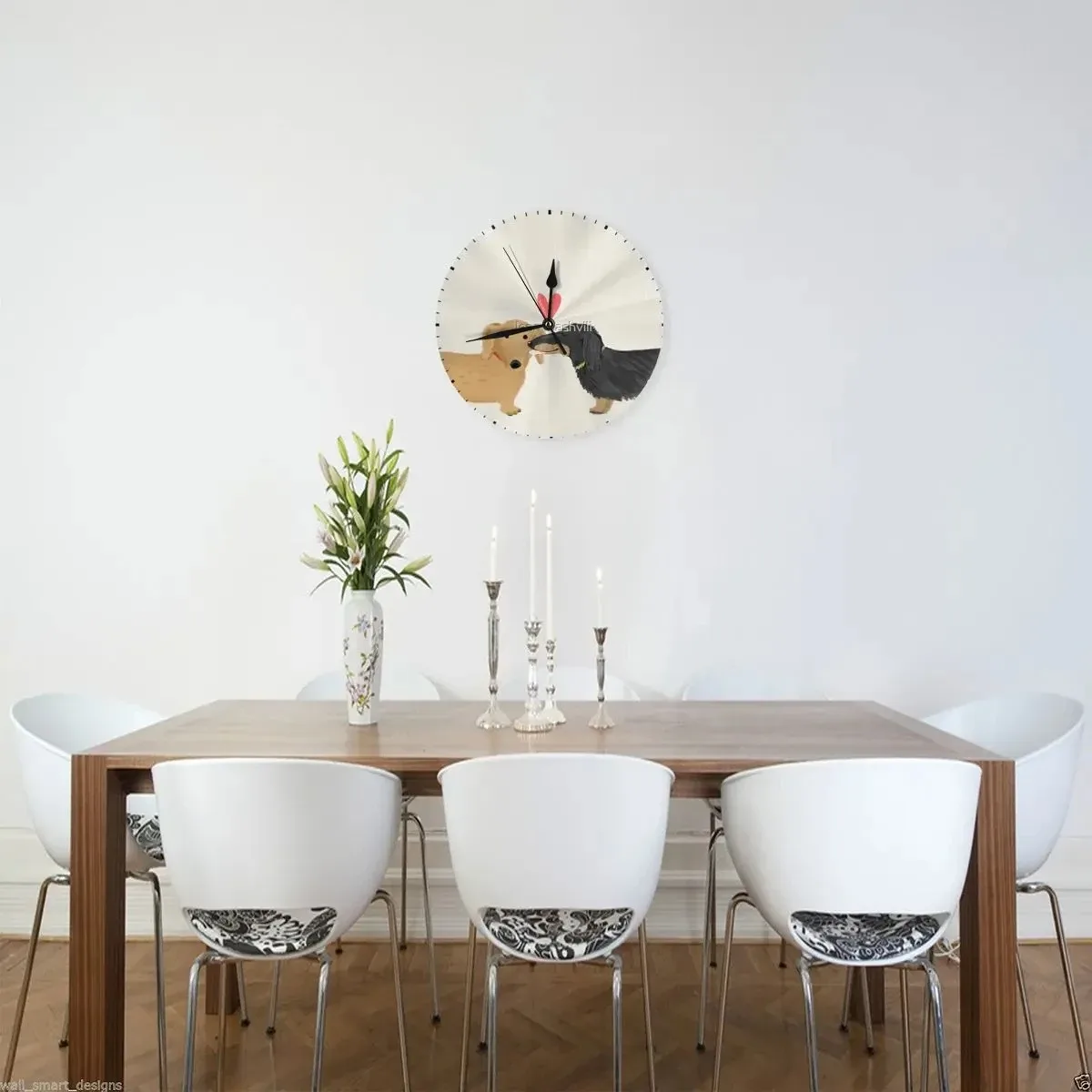Horloge murale originale teckels 25 cm