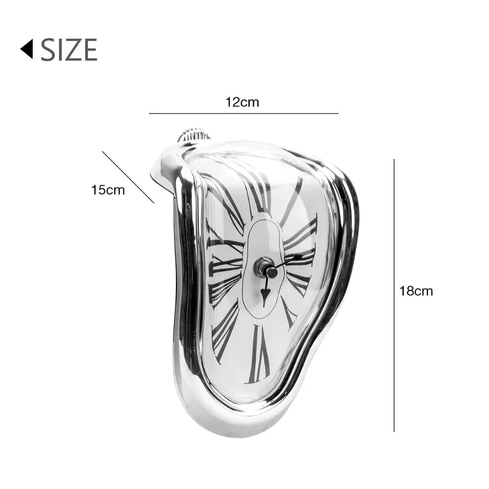Horloge déformée style Dali 18 cm