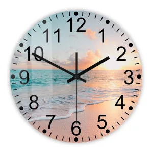 Horloge murale silencieuse "Bord de mer" - 30 cm