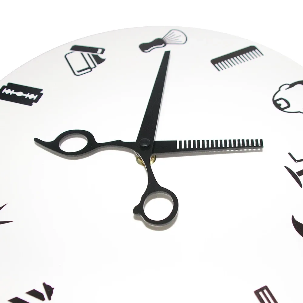 Horloge murale barbier vintage - 30 cm