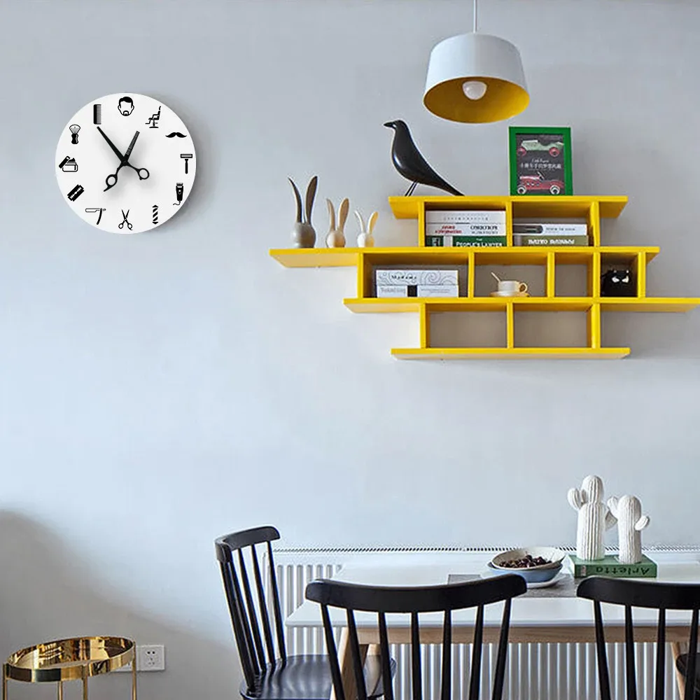 Horloge murale barbier vintage - 30 cm