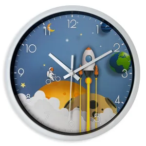 Horloge murale motif astronaute silencieuse – 20,3 cm