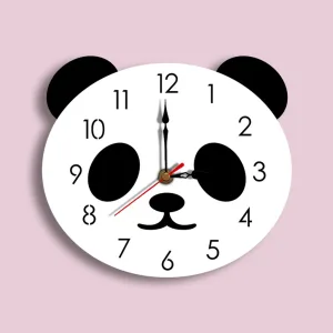 Horloge murale panda pour enfants 29x26cm