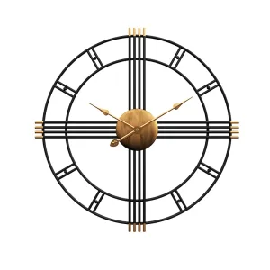 Horloge murale rétro en fer 50 cm