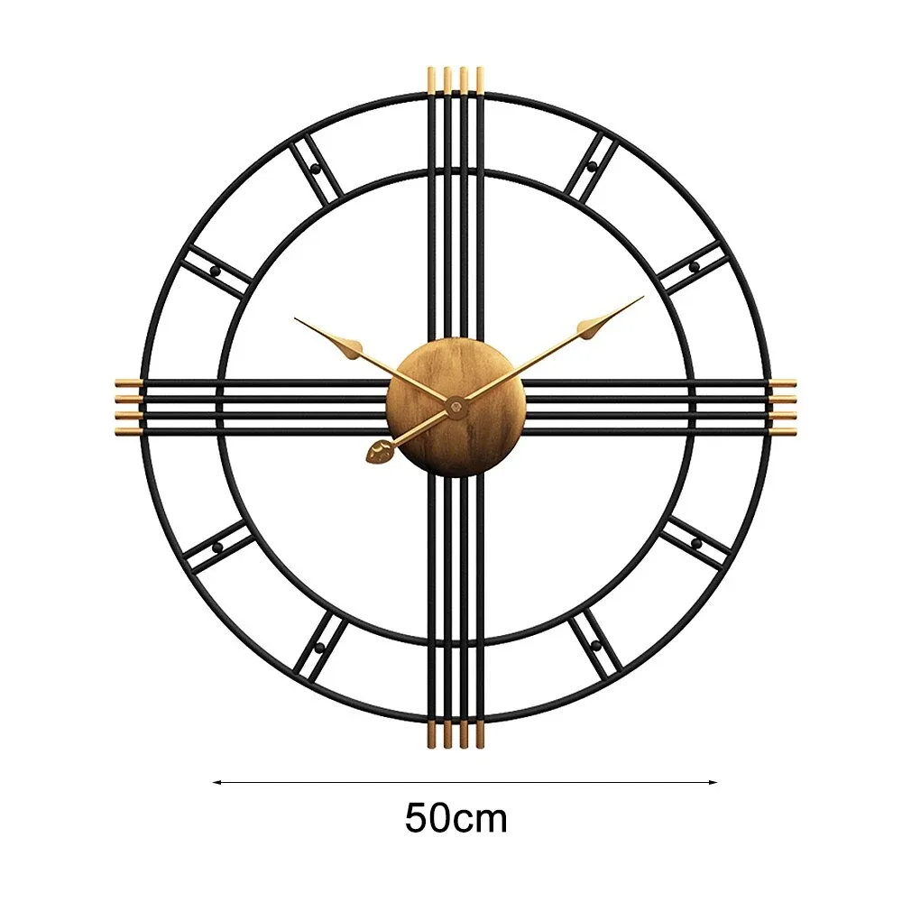 Horloge murale rétro en fer 50 cm