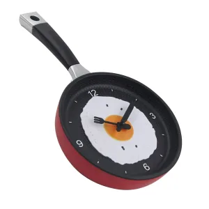 Horloge omelette créative et moderne pour décoration cuisine 36 cm