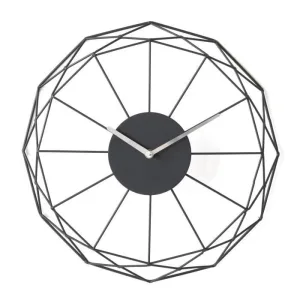 Horloge ronde en métal noir 39 cm