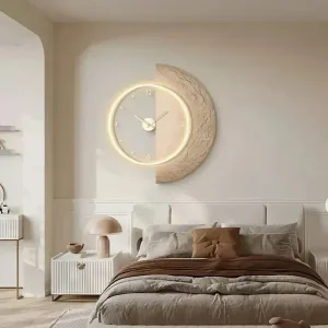 Horloge Murale Lune Lumineuse