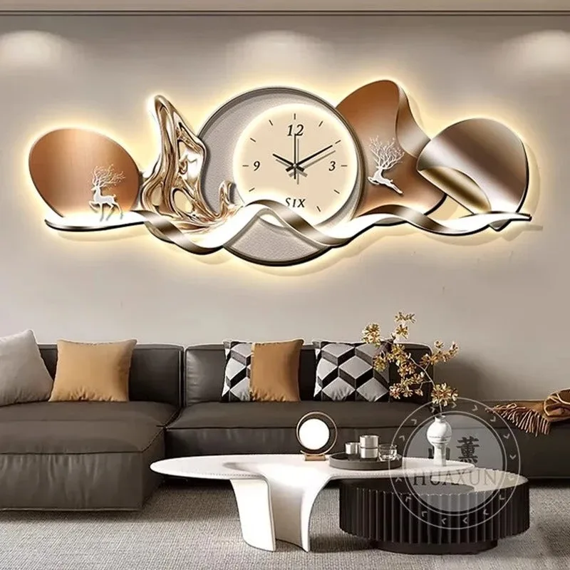 Grande Horloge Murale Led