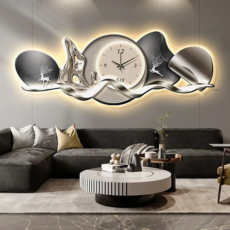 Grande Horloge Murale Led