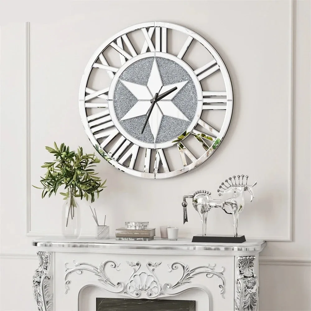 Grande Horloge Murale Miroir