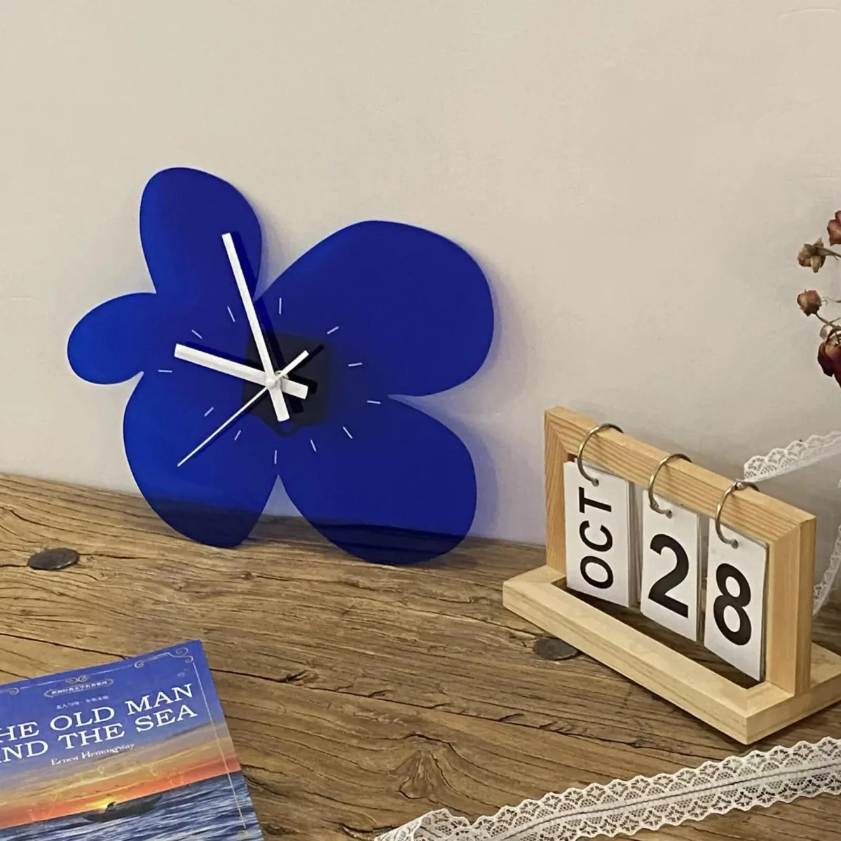 Horloge Murale Bleue