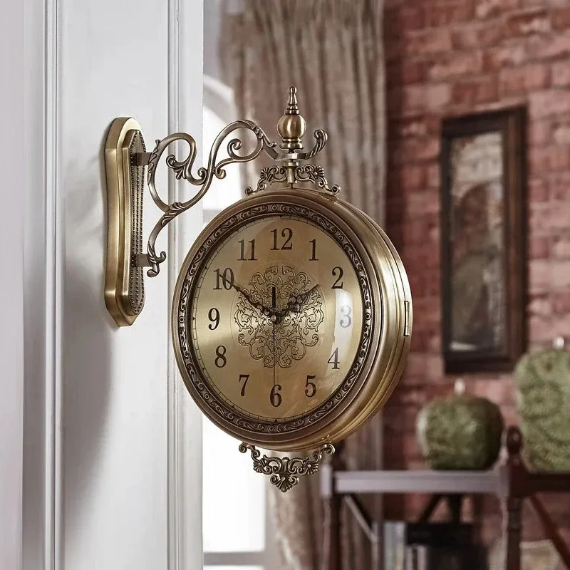 Horloge Double Face Industriel