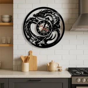 Horloge Vinyle Dragon Japonais
