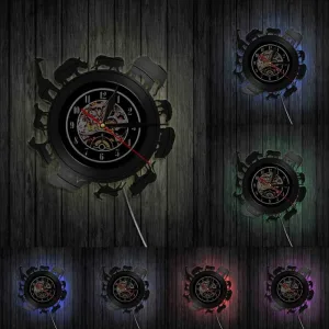 Horloge Vinyle Animaux d'Afrique Led