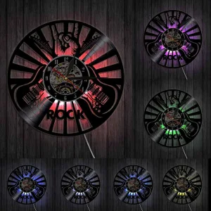 Horloge Vinyle Rockeur Led