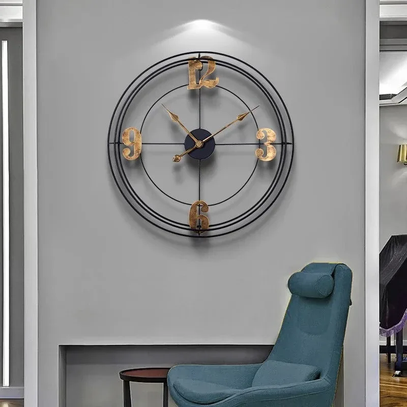 Grande Horloge Murale Industrielle