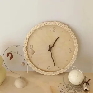Horloge Rotin