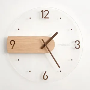 Horloge Murale Bois Style Minimaliste