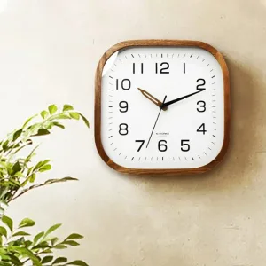 Horloge Murale Bois Carrée
