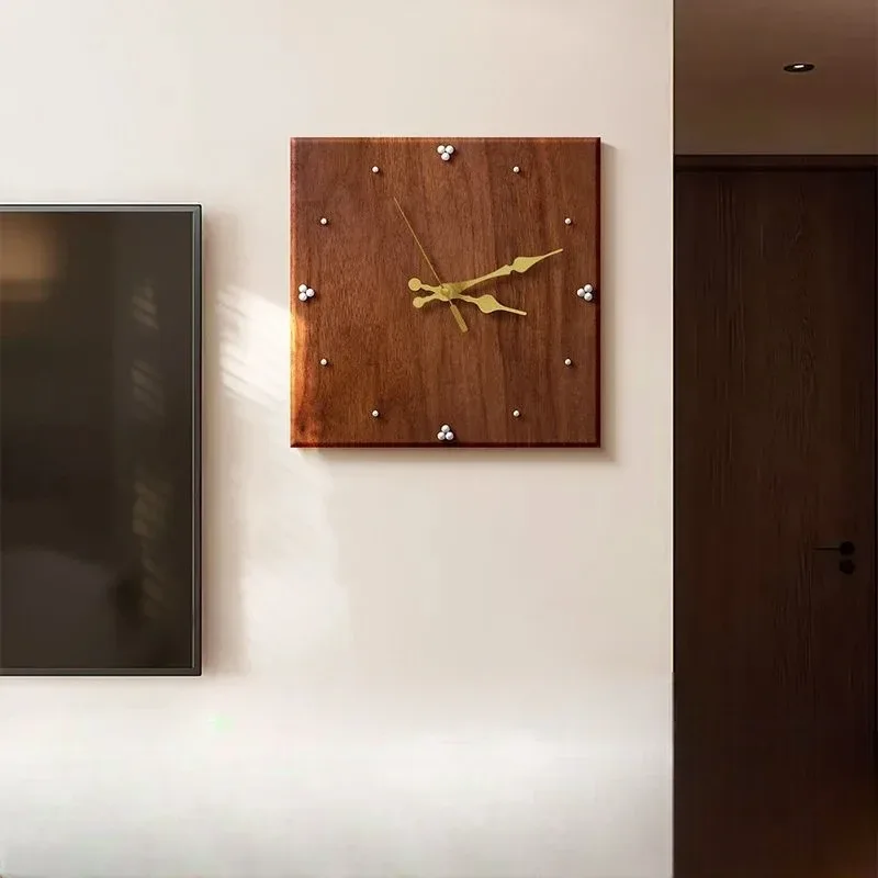 Horloge Bois Carrée