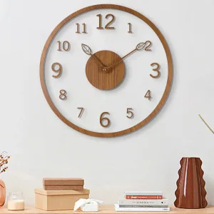 Horloge Murale Minimaliste Bois