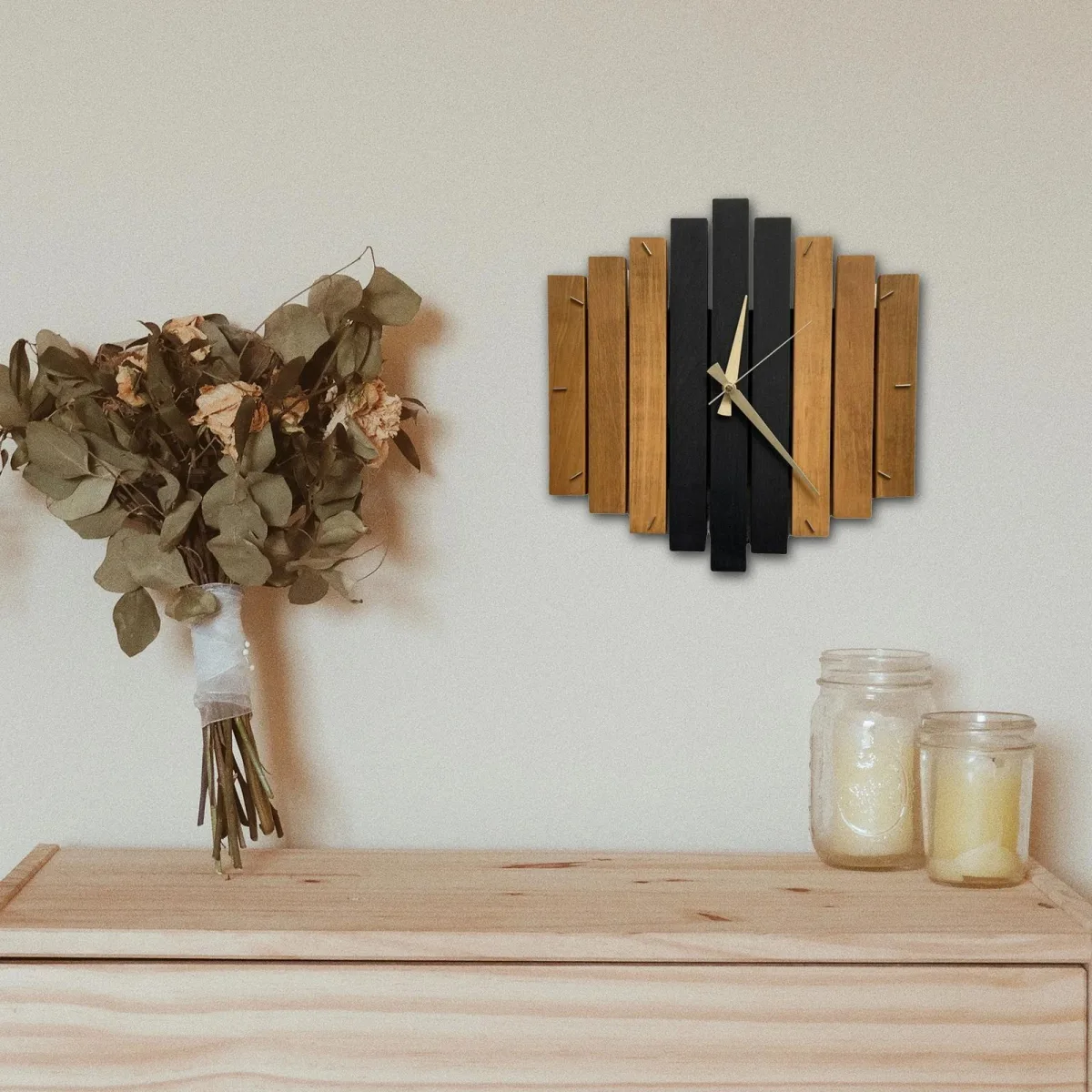 Horloge Murale en Bois Moderne