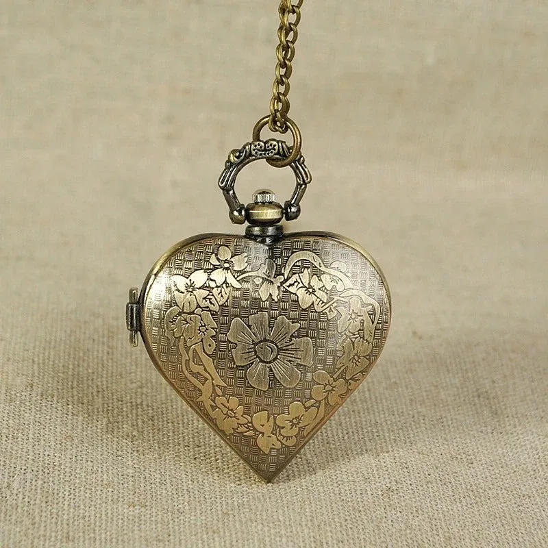 Montre Gousset en Forme de Coeur