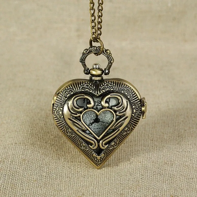 Montre Gousset en Forme de Coeur